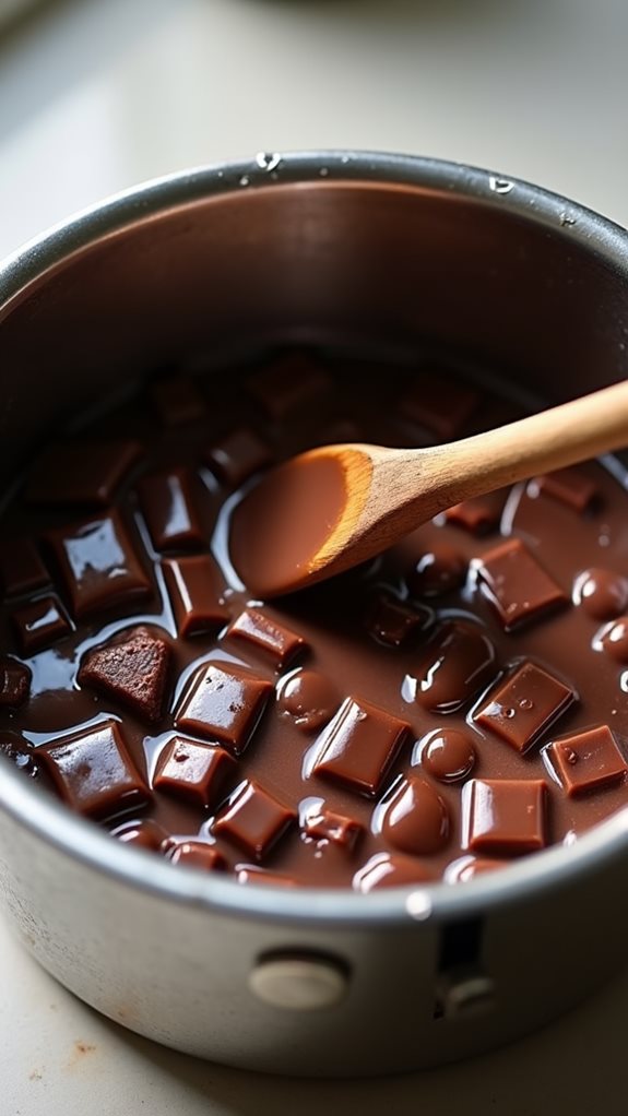 melt dark chocolate gently