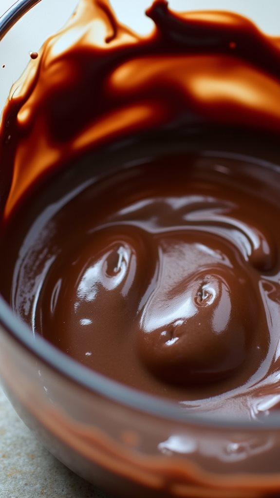 mix chocolate with cream