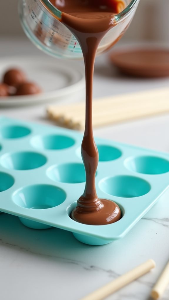 pour mixture into molds