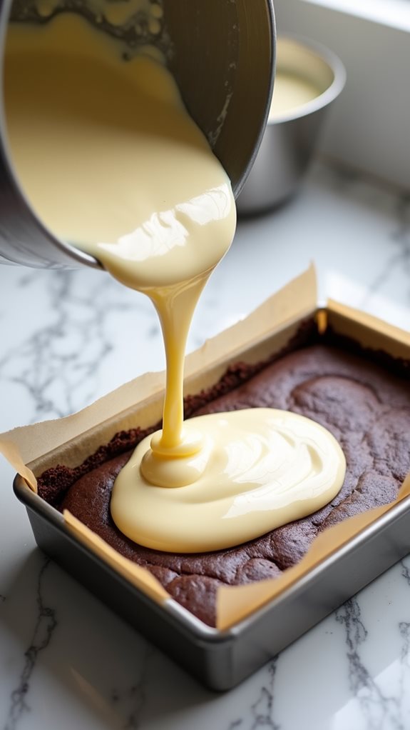 pour the cream cheese