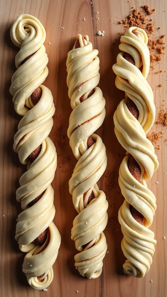 shape dough into spirals