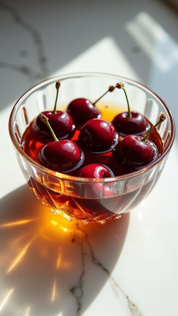 soak cherries in brandy