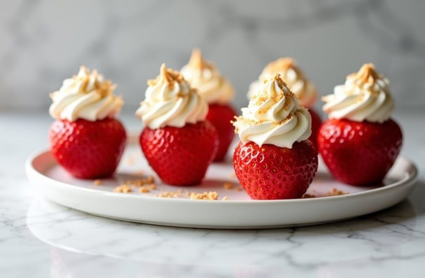 strawberries filled with cheesecake