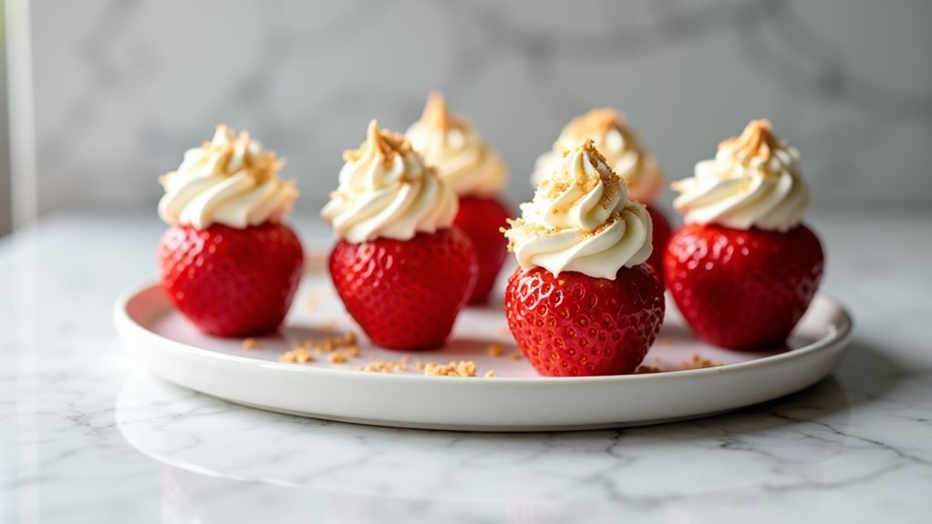 strawberries filled with cheesecake