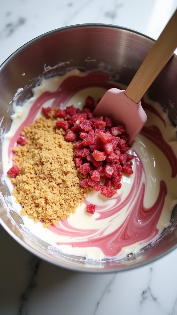 thoroughly mix cream cheese
