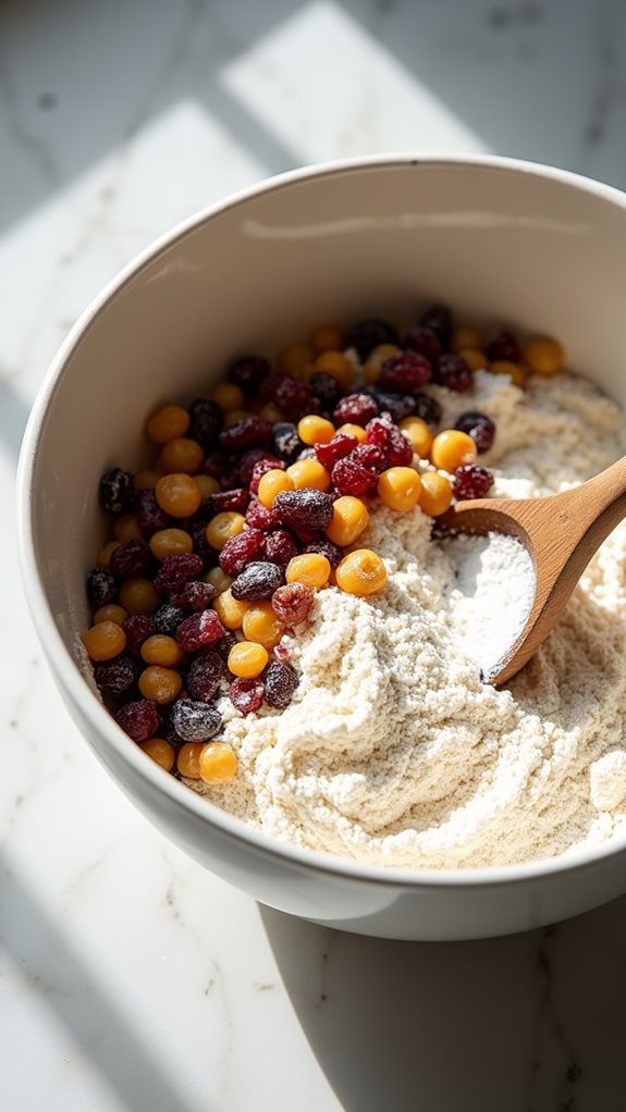 thoroughly mix dry ingredients