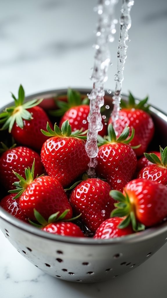 wash fresh strawberries thoroughly