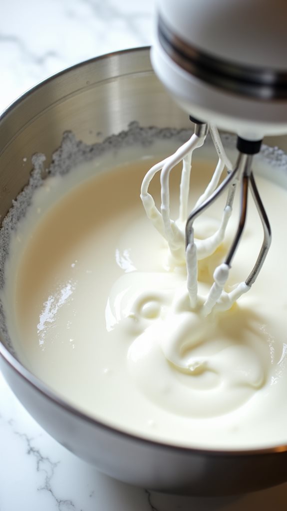 whip cream and sugar