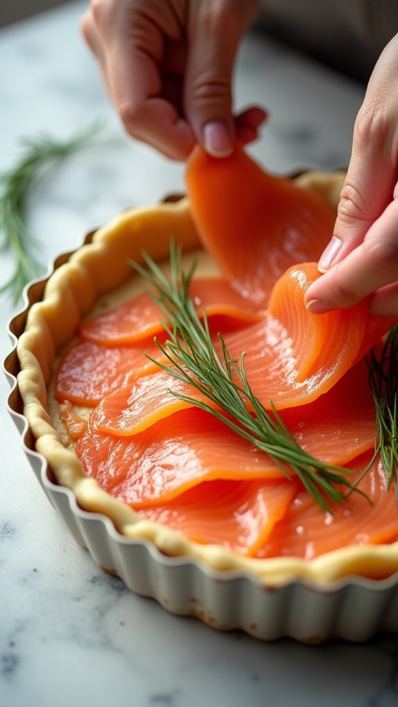 add salmon with dill