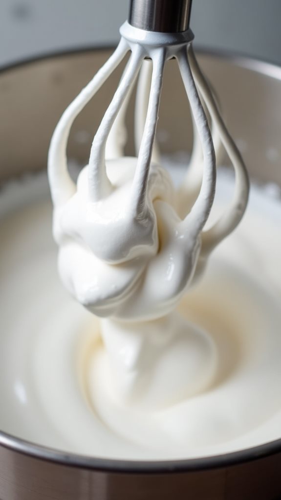 blend meringue until peaks