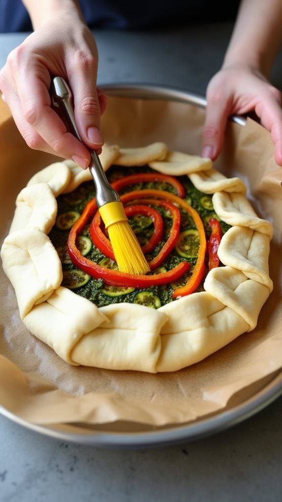 brush crust with egg