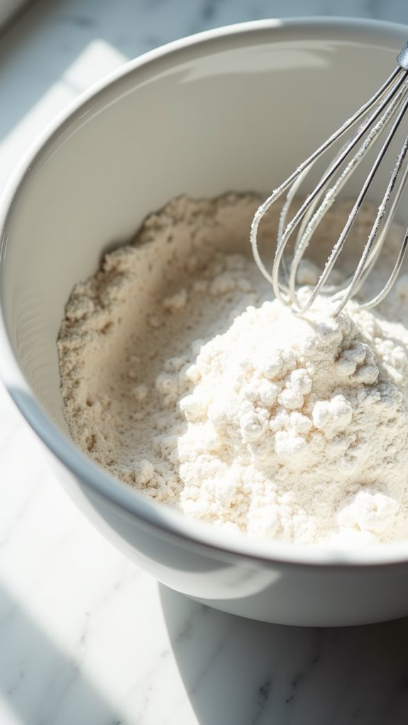 combine dry ingredients thoroughly