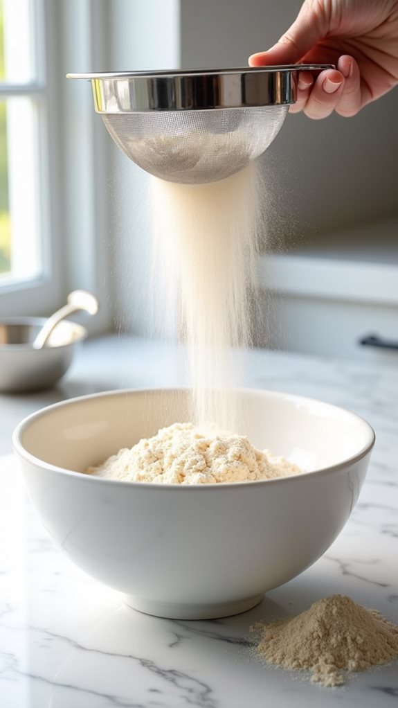 combine dry ingredients thoroughly