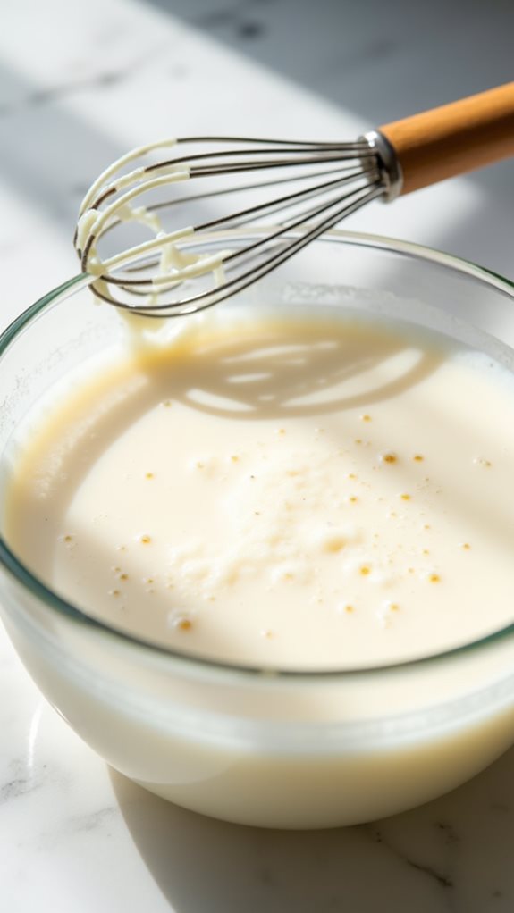 combine yeast and milk