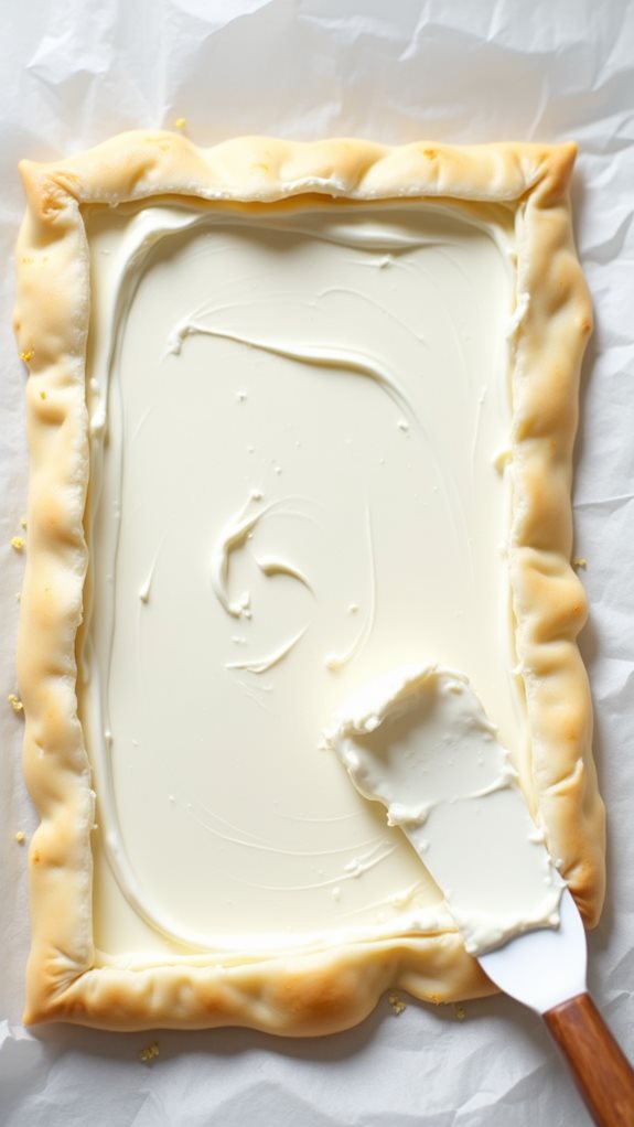 evenly spread cheese inside