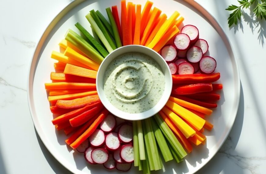 fresh veggie wreath platter