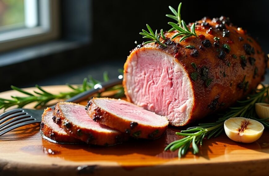 garlic herb slow roasted lamb