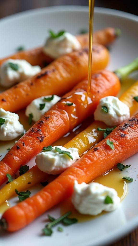 honey drizzle thyme garnish