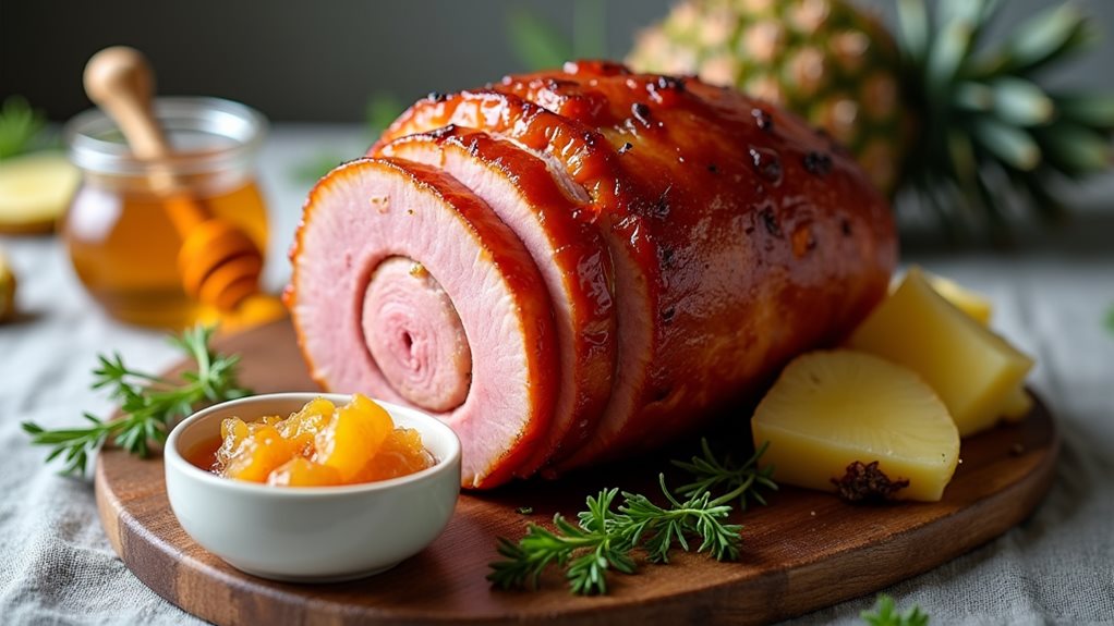 honey glazed ham with chutney