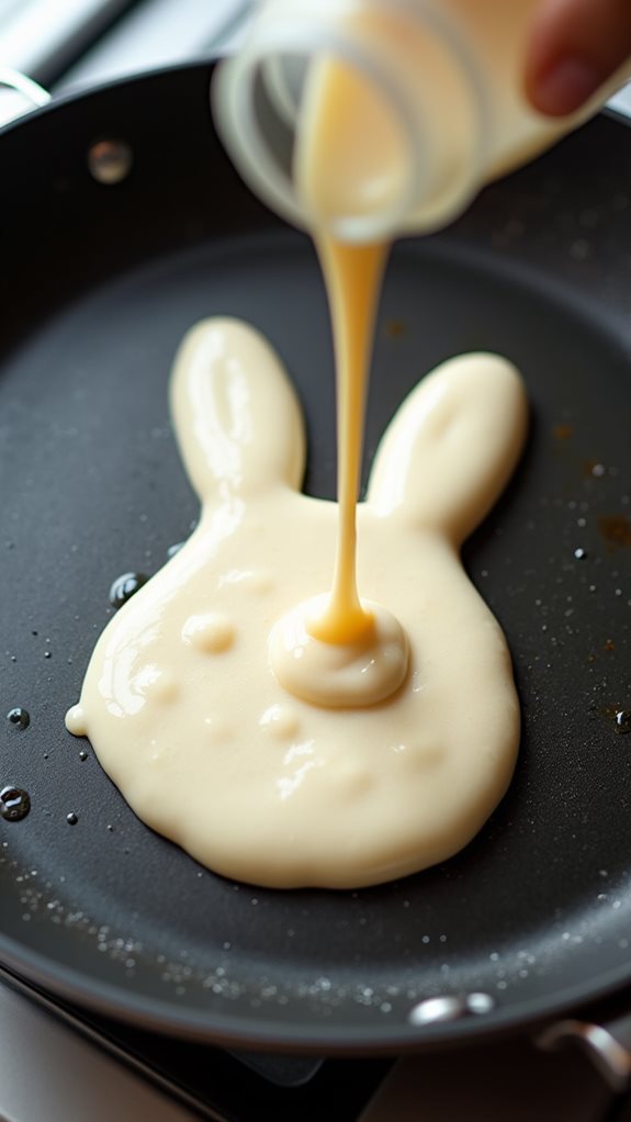 pour batter into molds