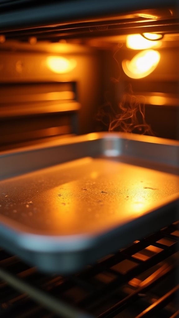 preheat the baking surface