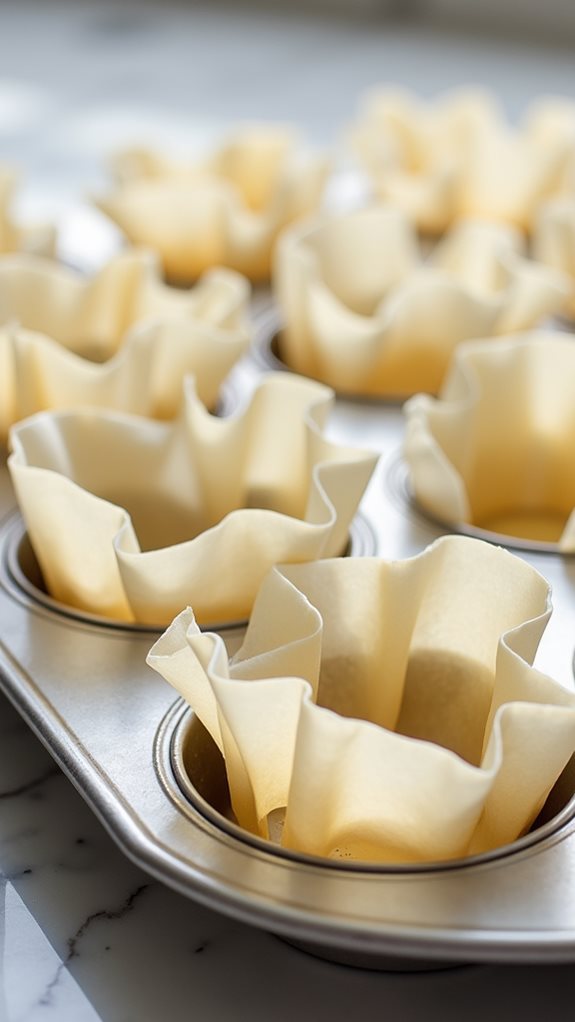 prepare muffin baking pans