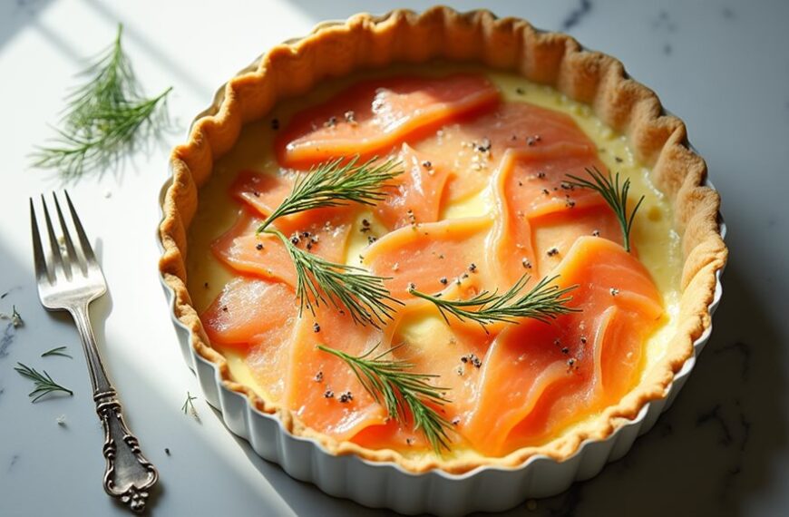 savory smoked salmon quiche