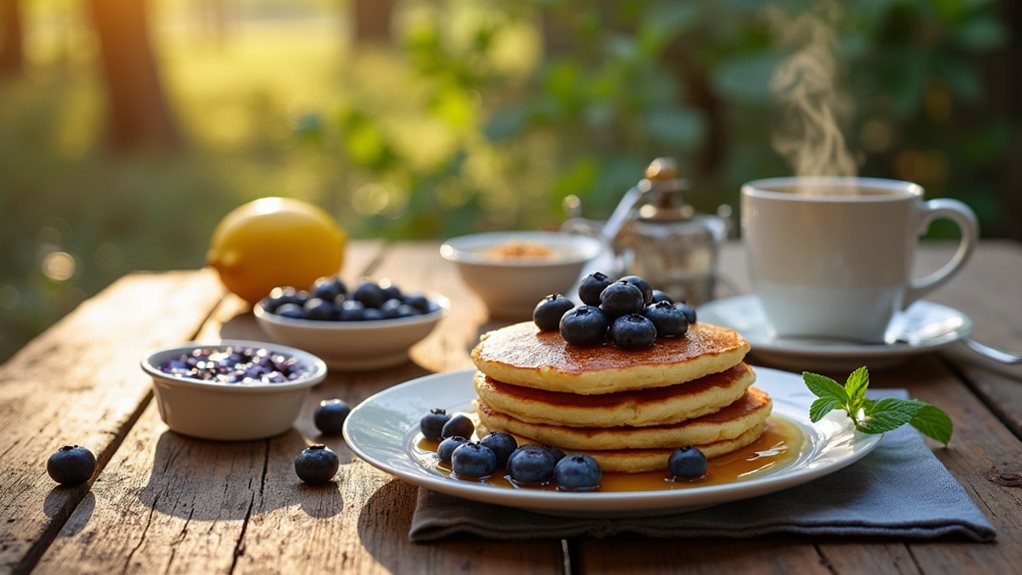 blueberry infused breakfast dishes