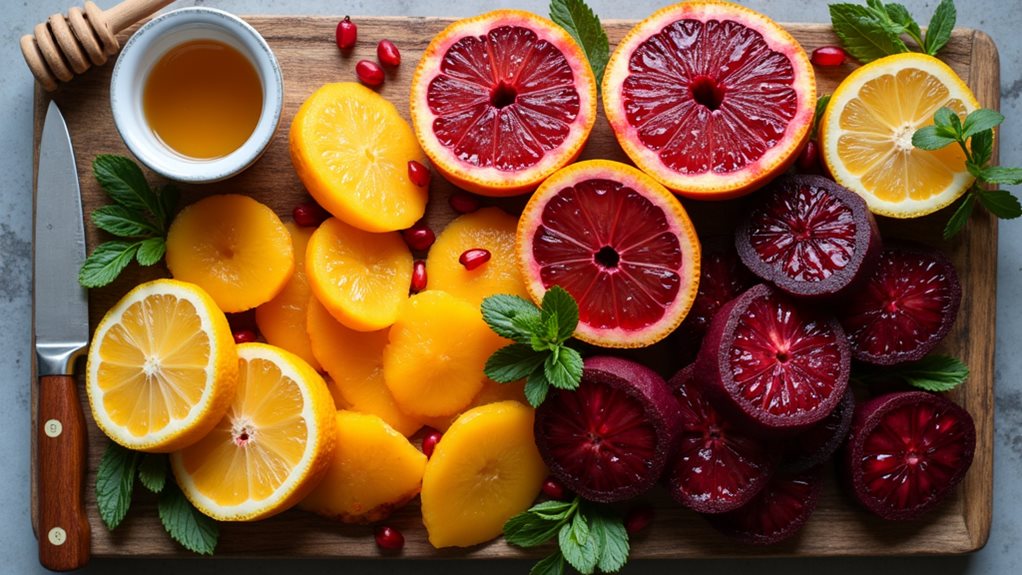 citrus complements beet sweetness