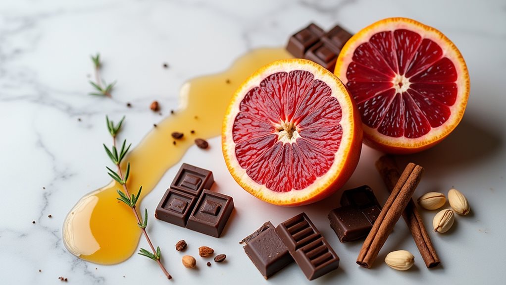 gourmet desserts with orange pairings