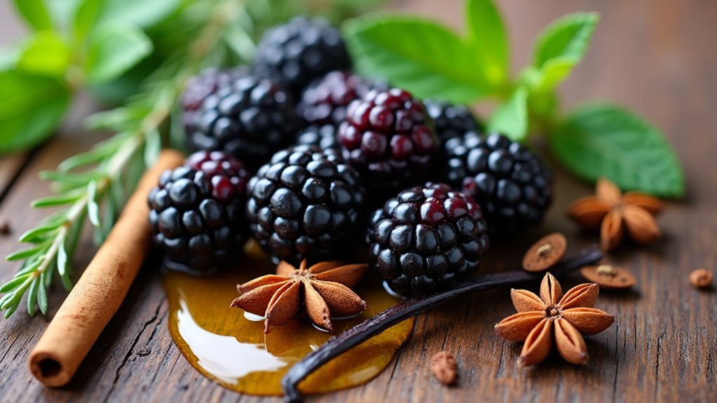 herbs and spices for blackberries