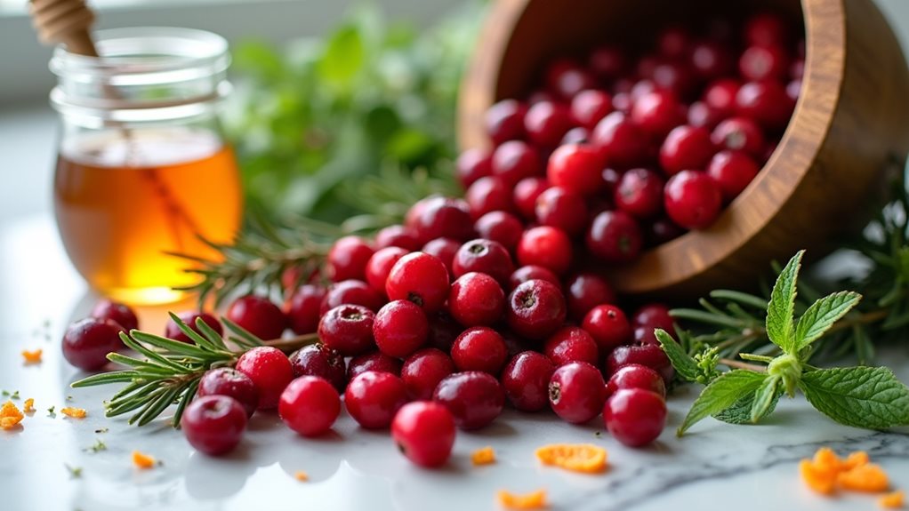 herbs enhancing cranberry tartness