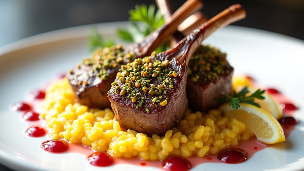 pistachio infused savory dishes