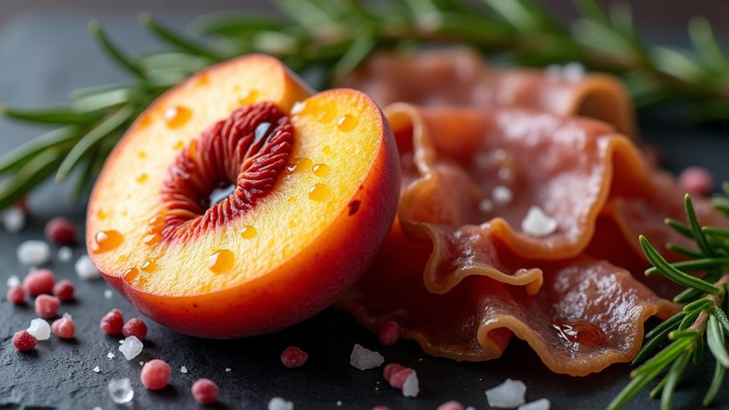savory flavors enhance peaches