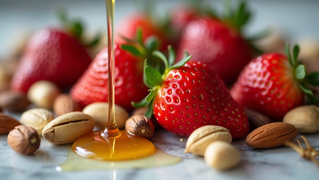 strawberry desserts with nuts