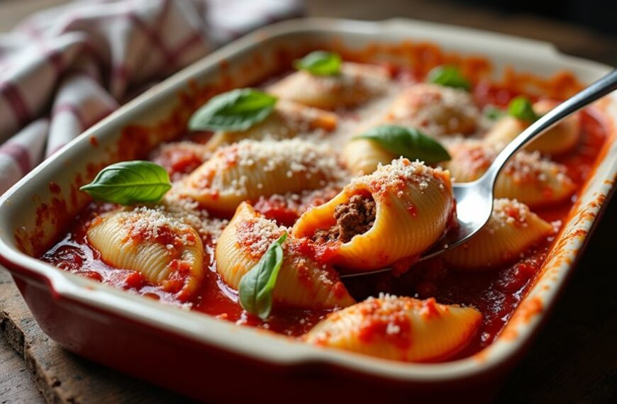 beef filled pasta shells