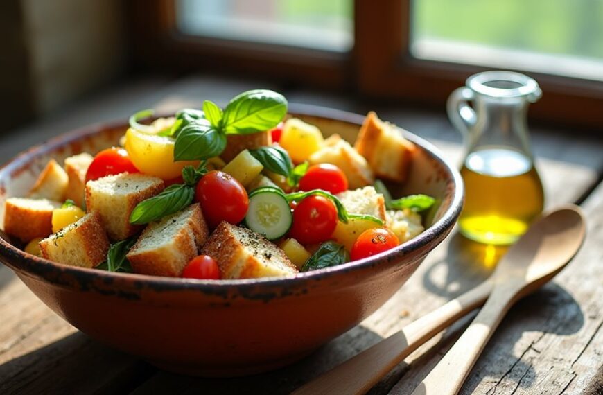 bread salad with vegetables