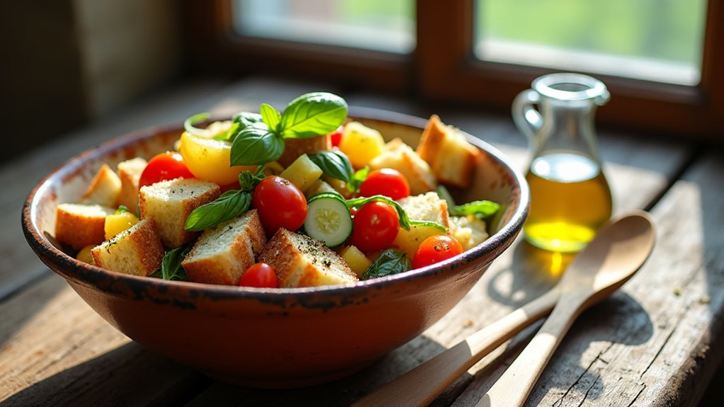 bread salad with vegetables