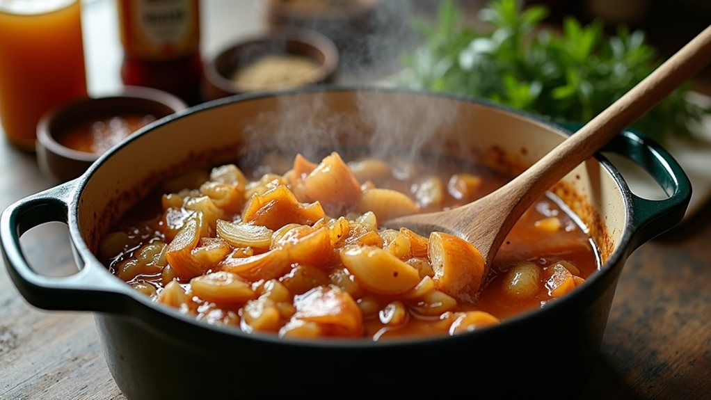 caramelized onions create flavor