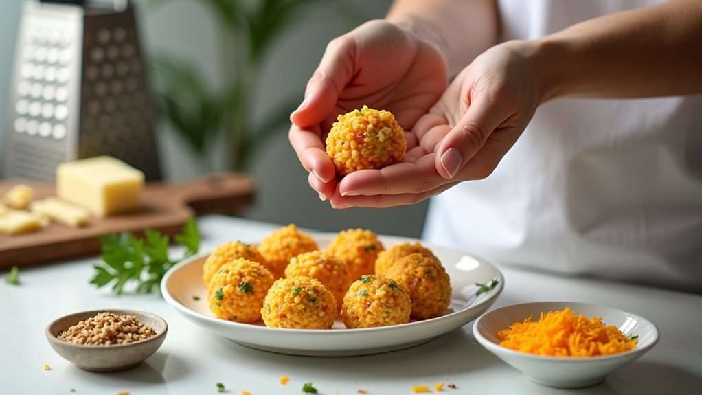 cheesy balls with nuts