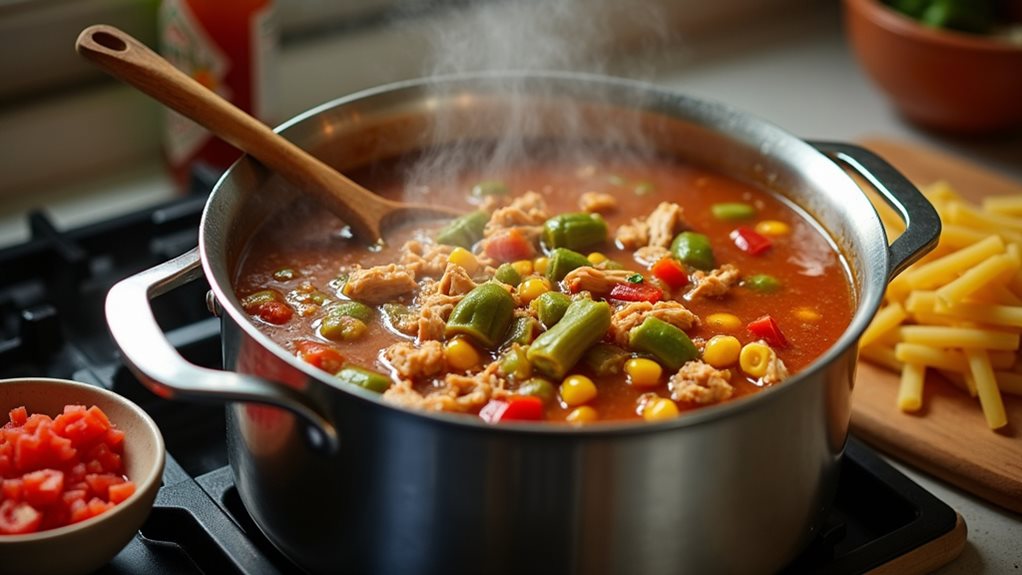 chicken gumbo spaghetti soup