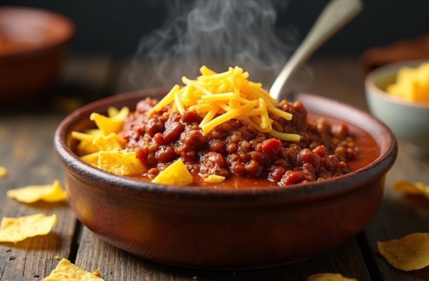 chili served on chips