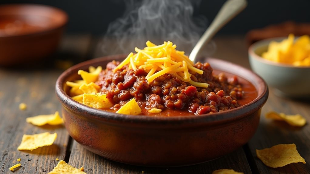 chili served on chips