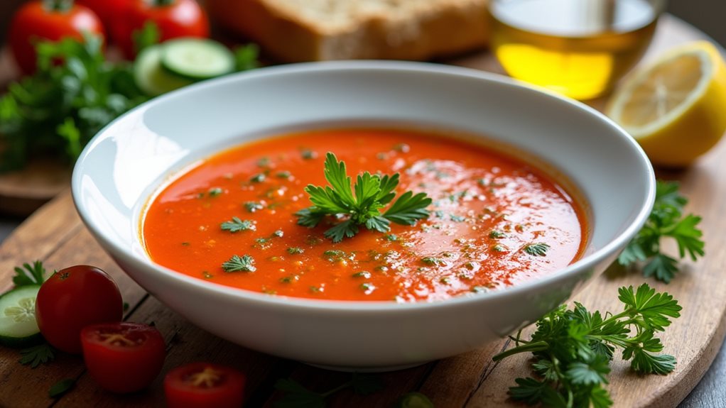 chilled tomato vegetable soup