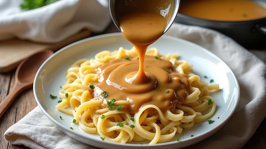 classic chicken gravy noodles