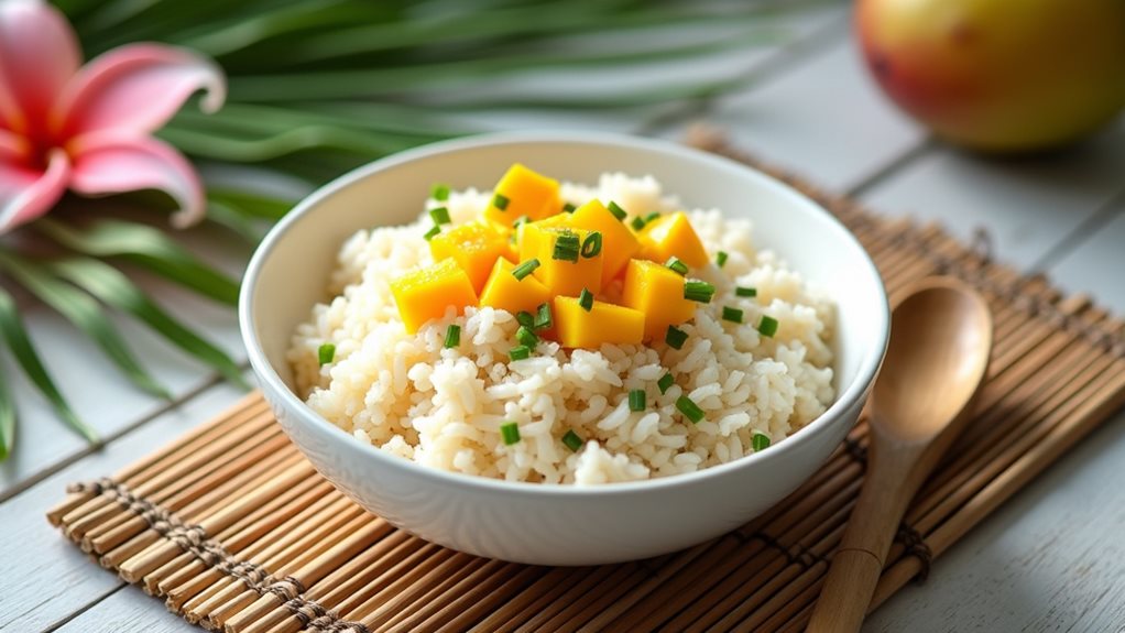 coconut infused rice dish