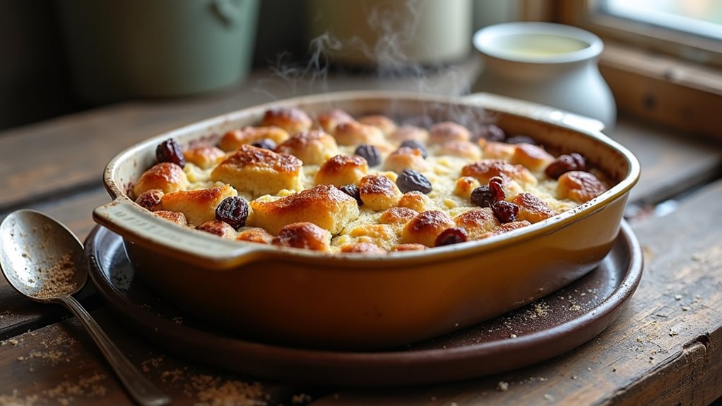comforting old fashioned bread pudding