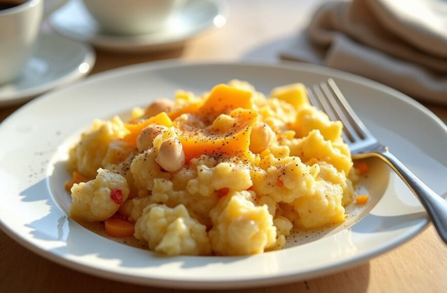 crab cake breakfast dish
