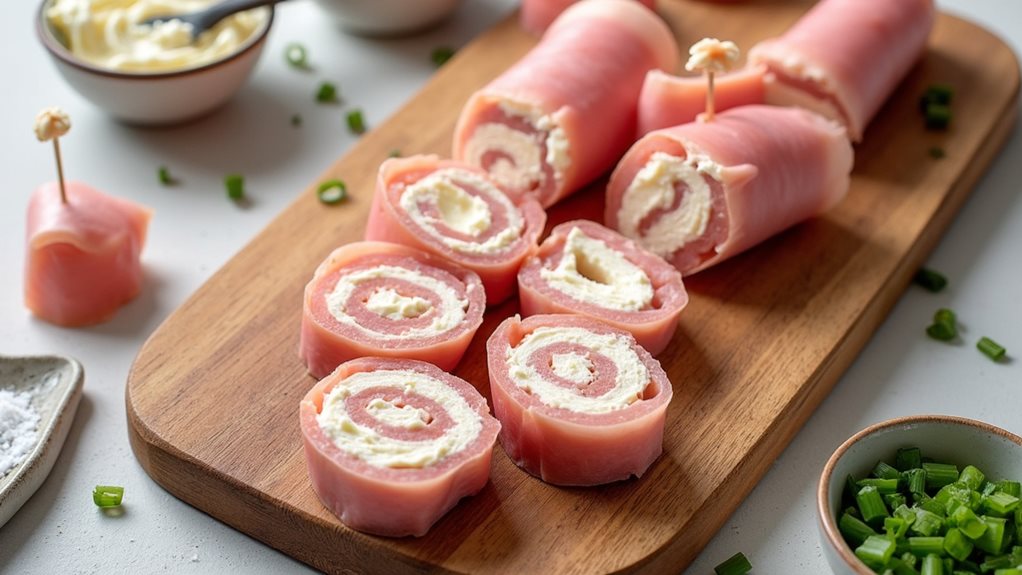 cream cheese ham roll ups
