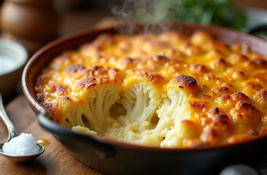 creamy cheesy cauliflower dish